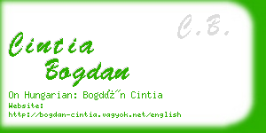 cintia bogdan business card